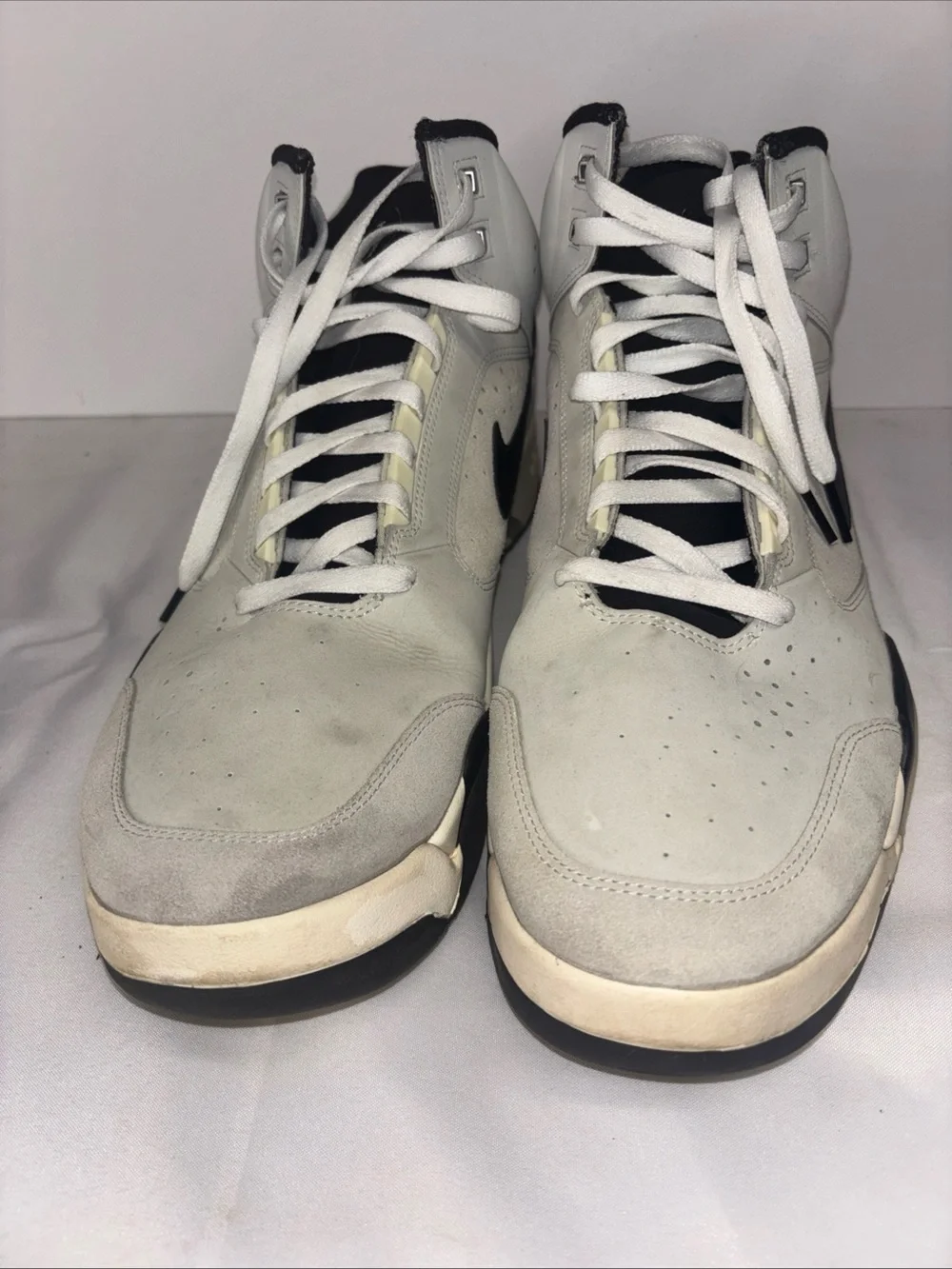 Size 15 Nike Men’s Gray and Black High-Top Sneakers